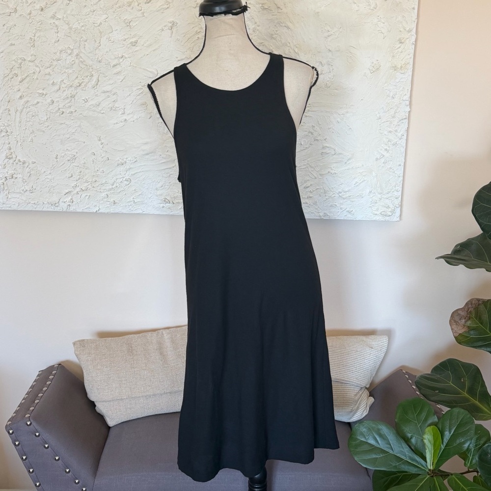 JAMES PERSE Lined Tank Top Dress Keyhole Black Size 1 (Small)